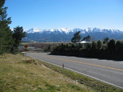 View of Southern Alps from Hanmer Springs
